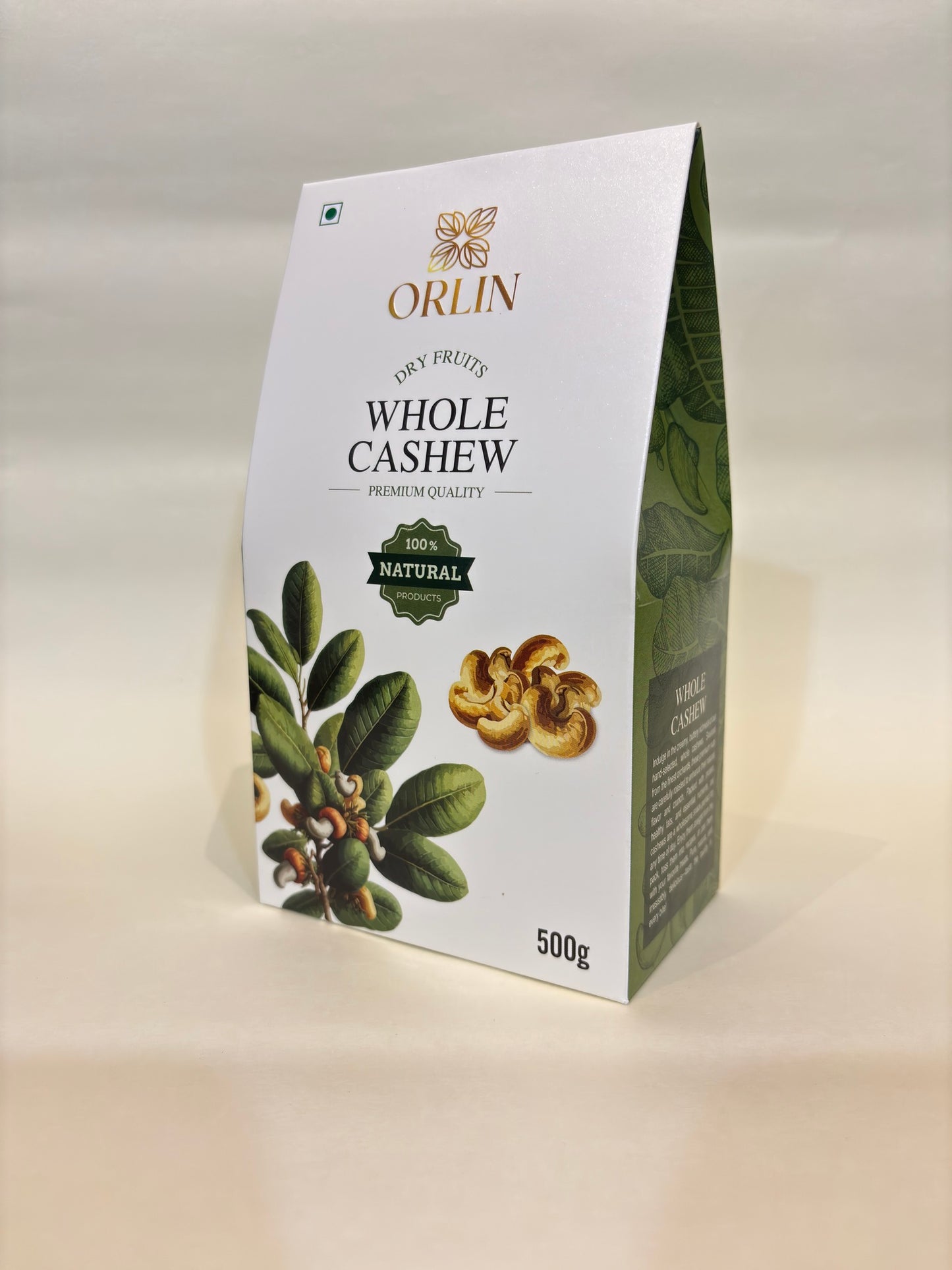 Premium Whole Cashew (500 Gm)